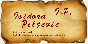 Isidora Piljević vizit kartica